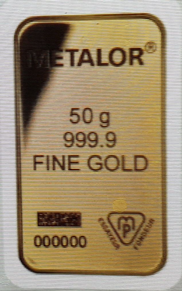 50 gram Gold Bars, £3,500
